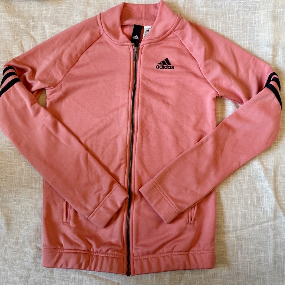 NWOT Women Adidas Zip-Up Jacket with Black Accents size XS